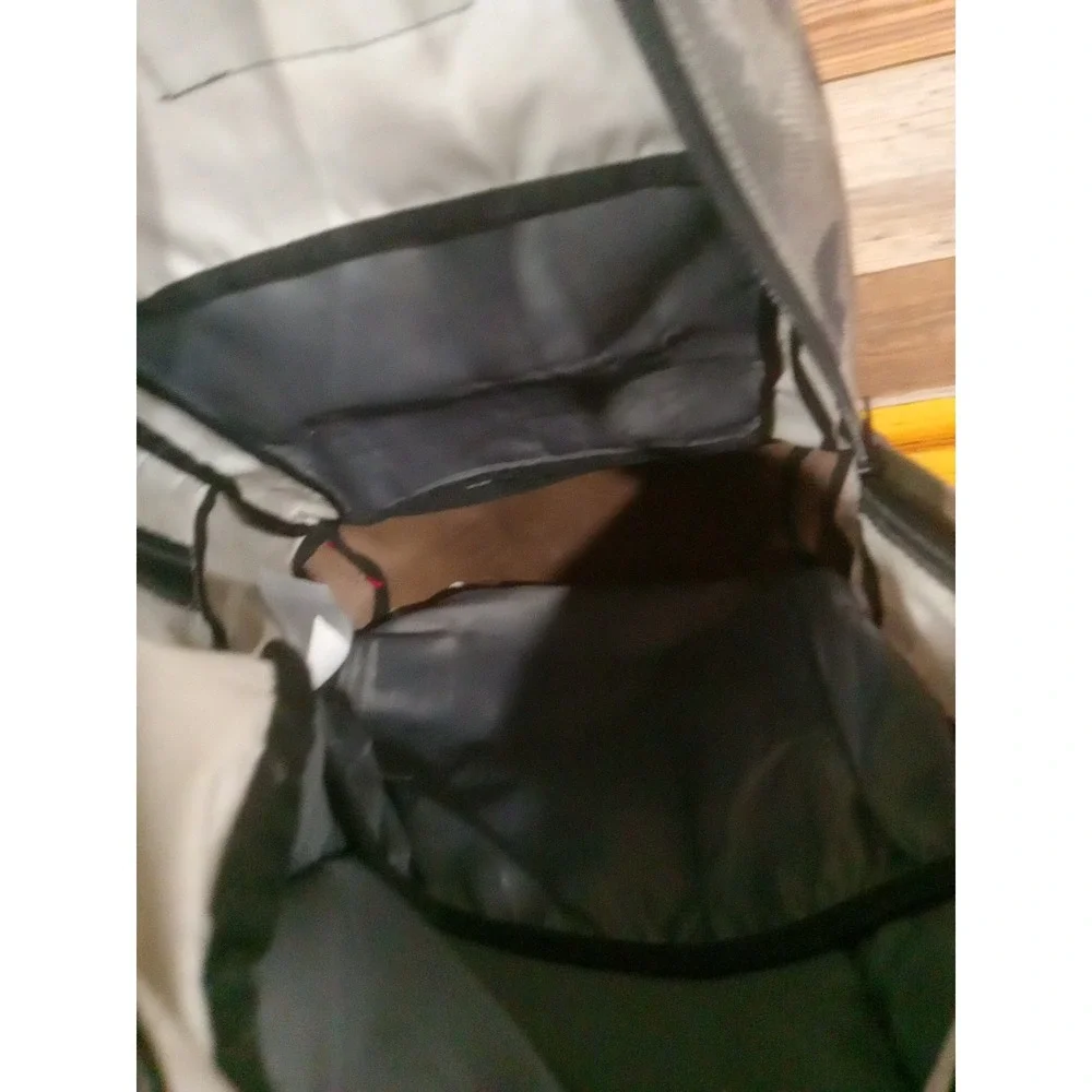 Jansport Camouflage Camo Backpack Leather Suede Bottom Grunge 90's Street Wear.